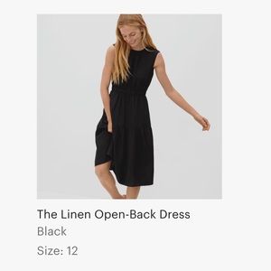 Everlane The Linen Open-Back Dress